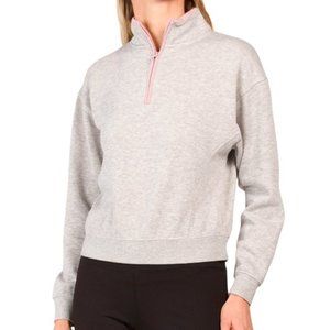 PINK ROSE Juniors Quarter Zip Pullover Top